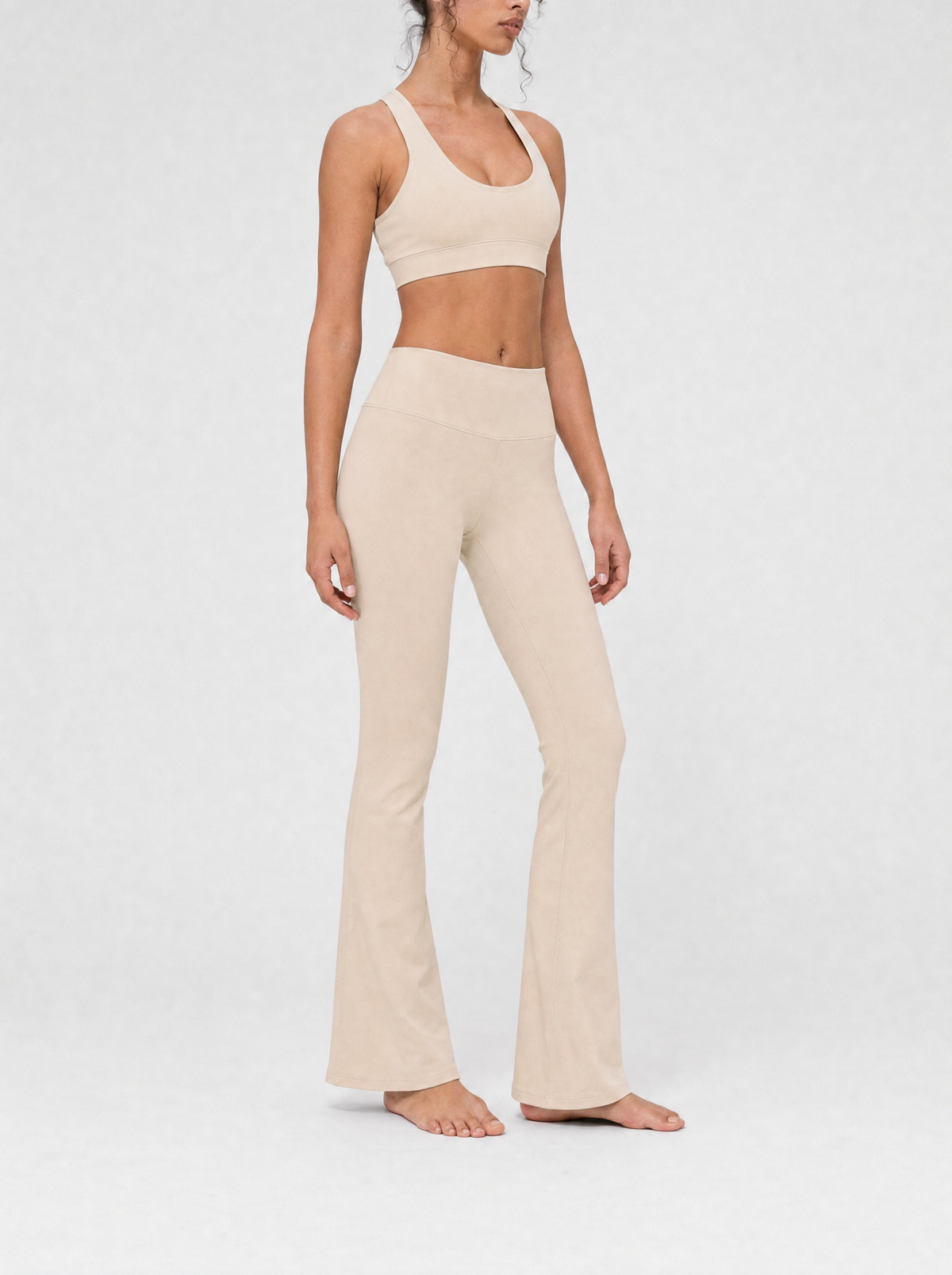 High-Waist Flare Leggings aus Biobaumwolle