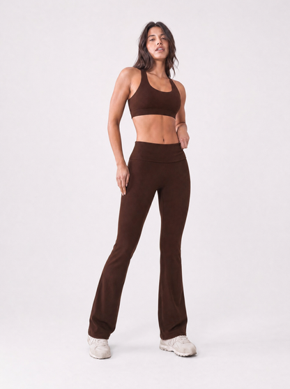 Organic Stretch High-Waist Flare Leggins